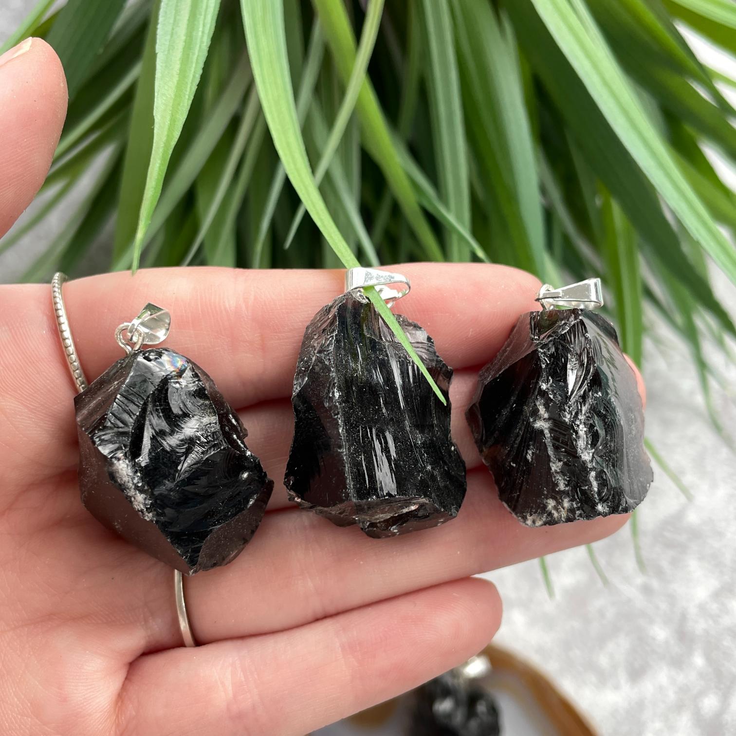 Rough Mini Pendant - Obsidian Rough Mini Pendant - Obsidian